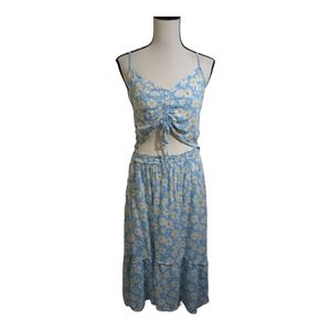 Birch and Stone dress hi low style floral open stomach. Summer size X-large.